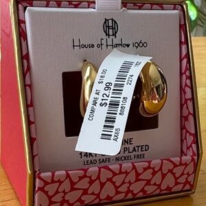 NWT House of Harlow 1960 14KT Gold Plated Earrings